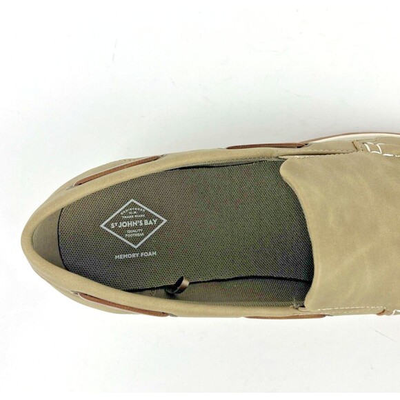 SJB Oakdale Sand Mens Loafers Shoes Slip-on Faux Suede Comfort Boating SZ 12 NEW - Picture 11 of 16